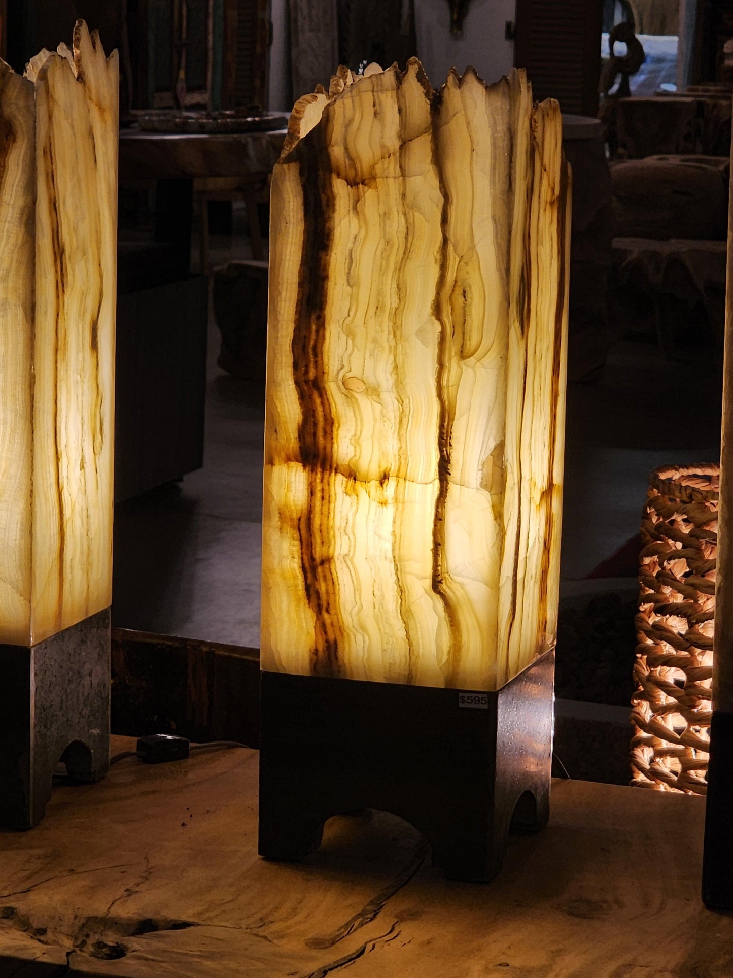 Natural Onyx Stone Lamp - OL3 - Impact Imports