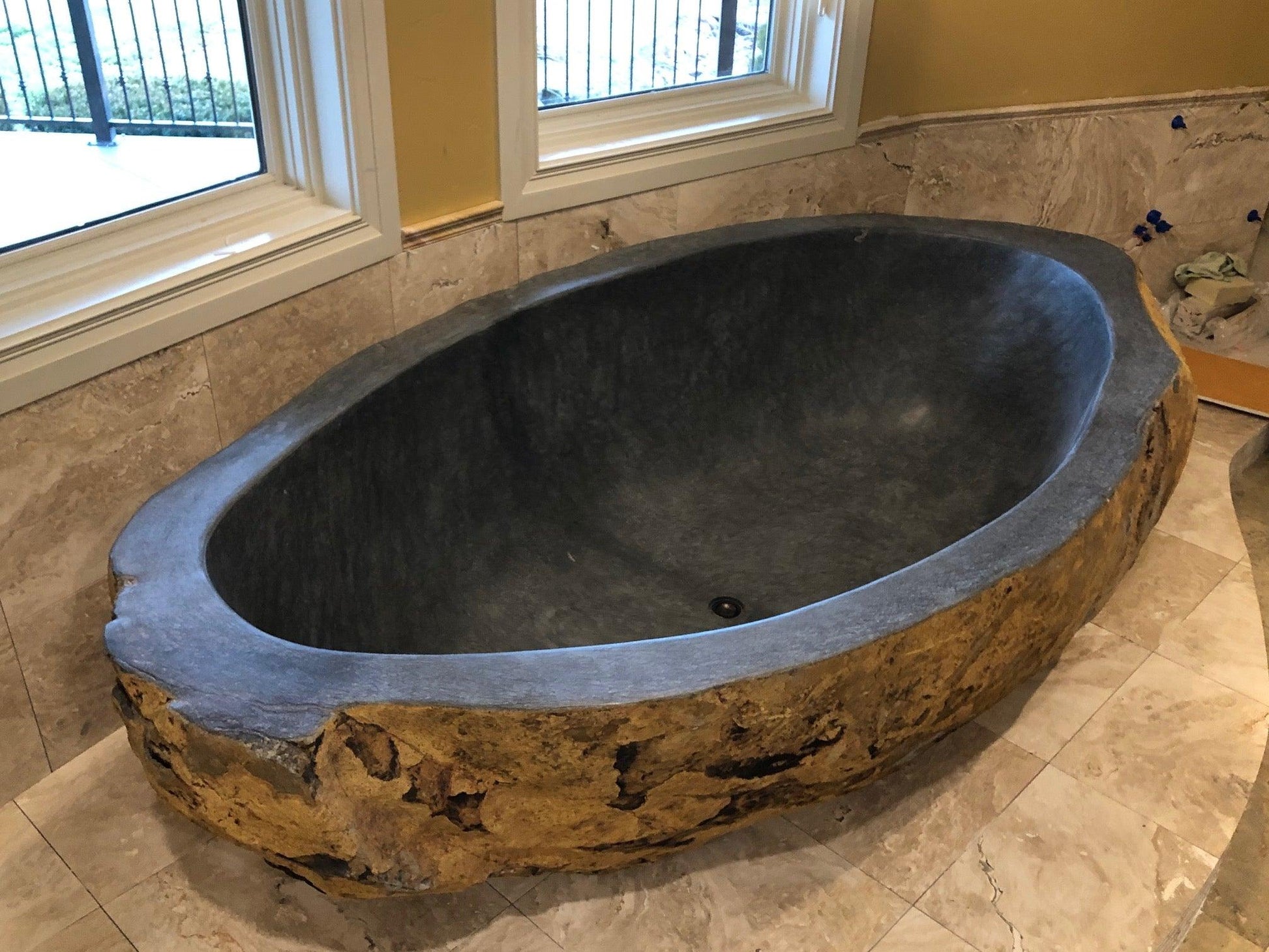 Natural Stone Bathtub Installations - Impact Imports