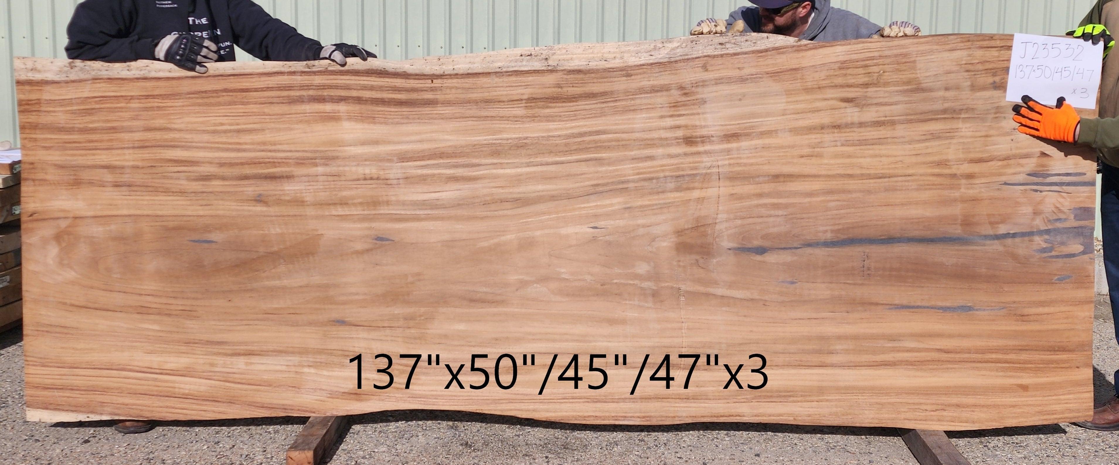 Natural Live Edge Kiln Dried Sustainably Harvested Wood Slab Table 