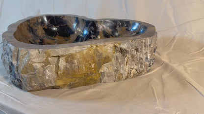 Petrified Wood Stone Vessel Sink, PW16