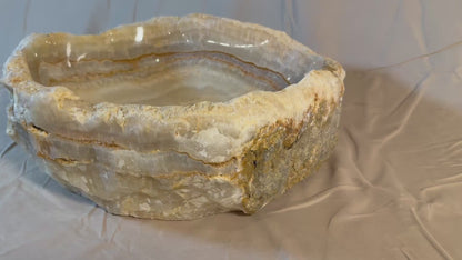 Onyx Stone Vessel Sink, Organic Shape, ON04