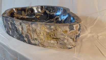 Petrified Wood Stone Vessel Sink, PW17