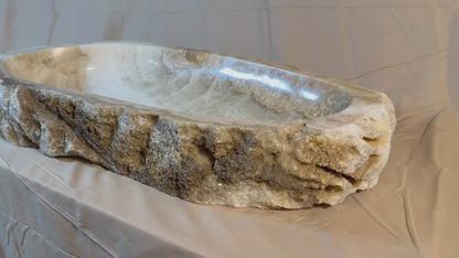 Onyx Stone Vessel Sink, Organic Shape, ON06