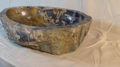 Petrified Wood Stone Vessel Sink, PW15