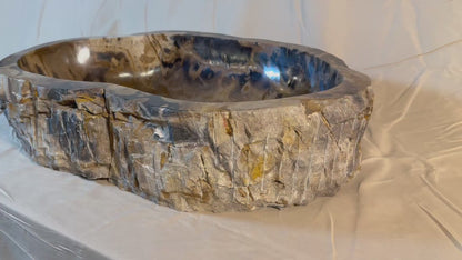 Petrified Wood Stone Vessel Sink, PW18