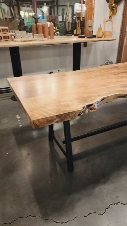 Live Edge Silver Maple Dining Table