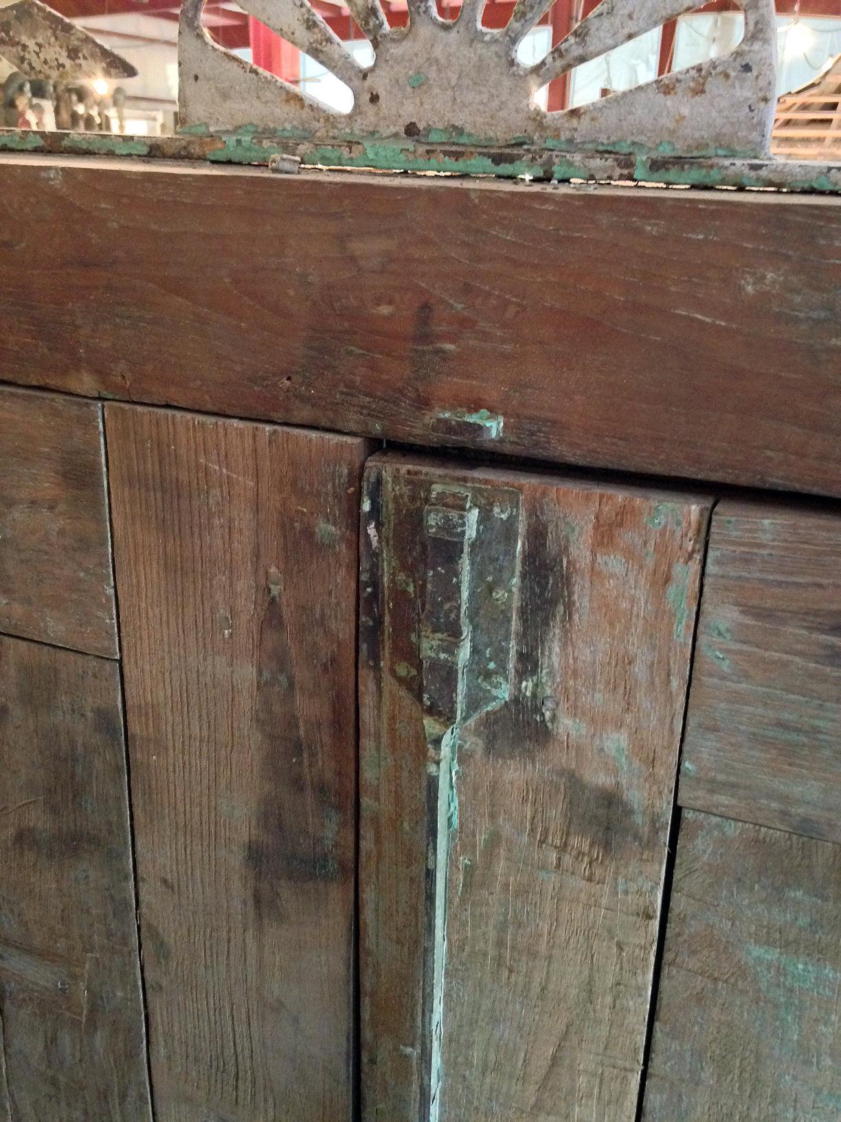 Salvaged Teak Door from Madura Island, Extra Large, Arched Top - Impact Imports