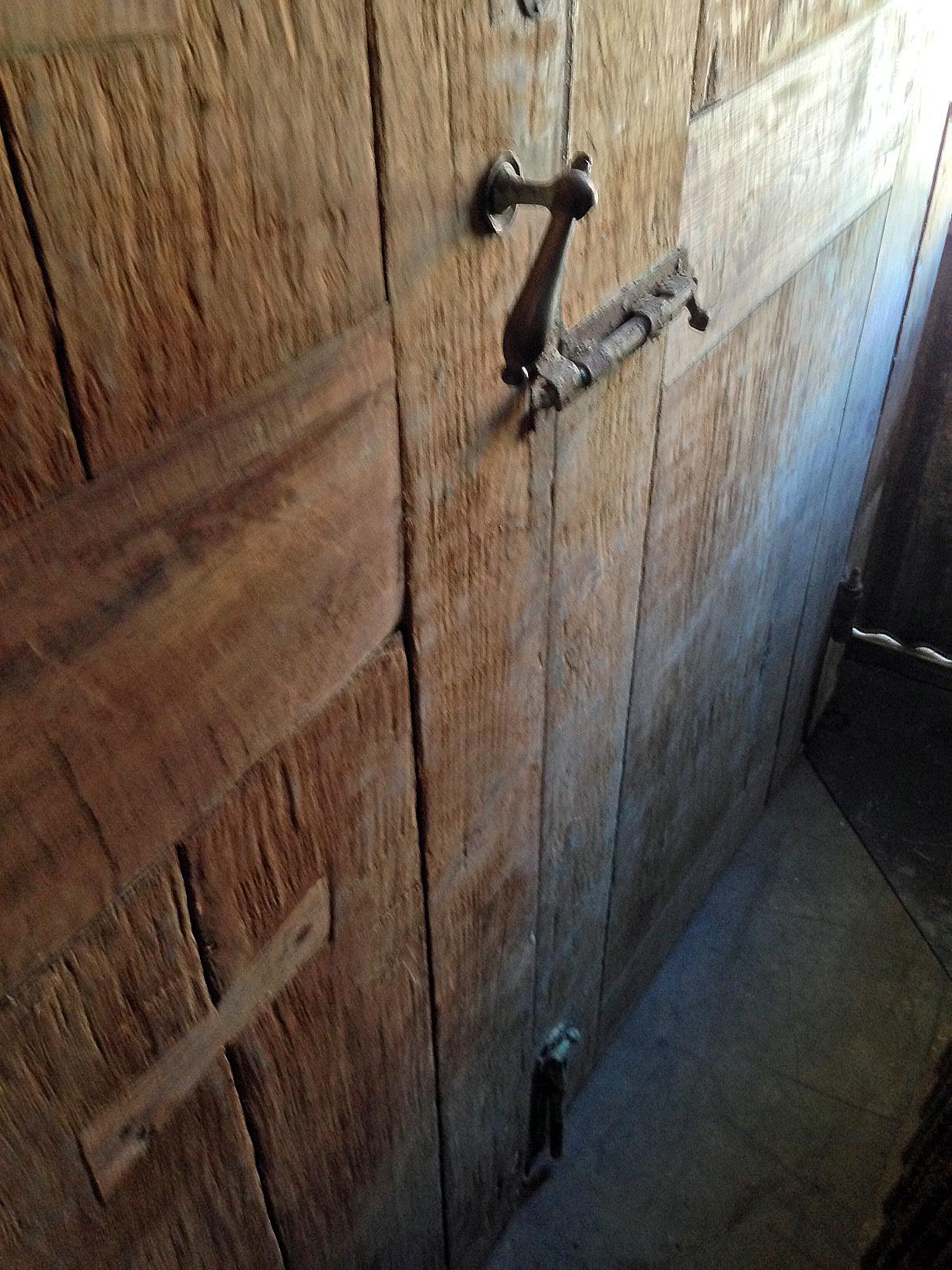 Salvaged Teak Door from Madura Island, Extra Large, Arched Top - Impact Imports