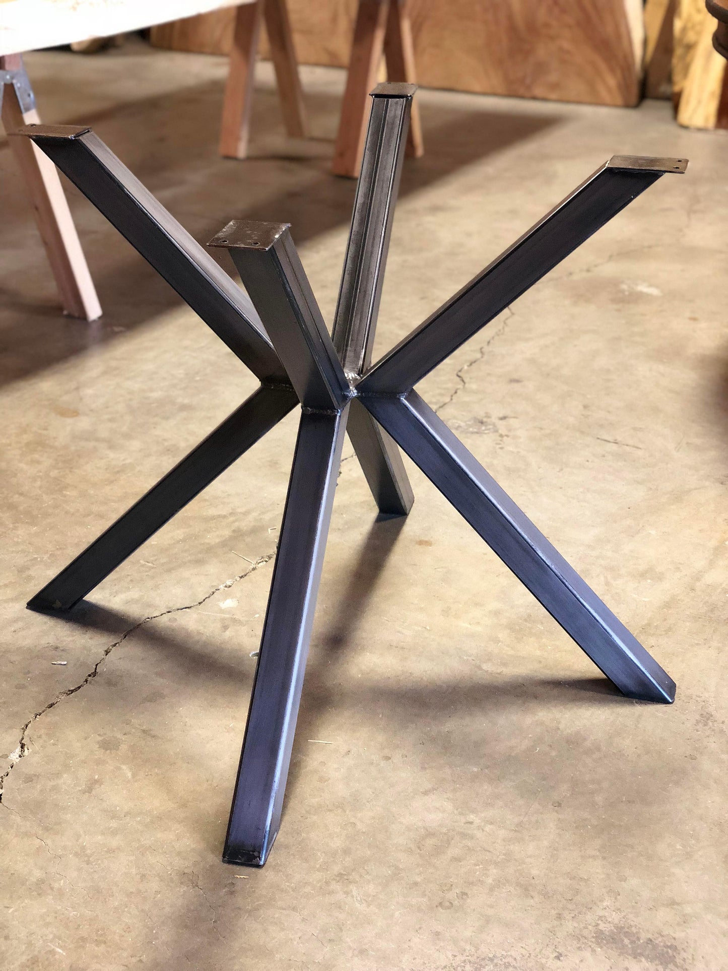 Steel Table Legs, STAR PEDESTAL Style - Impact Imports