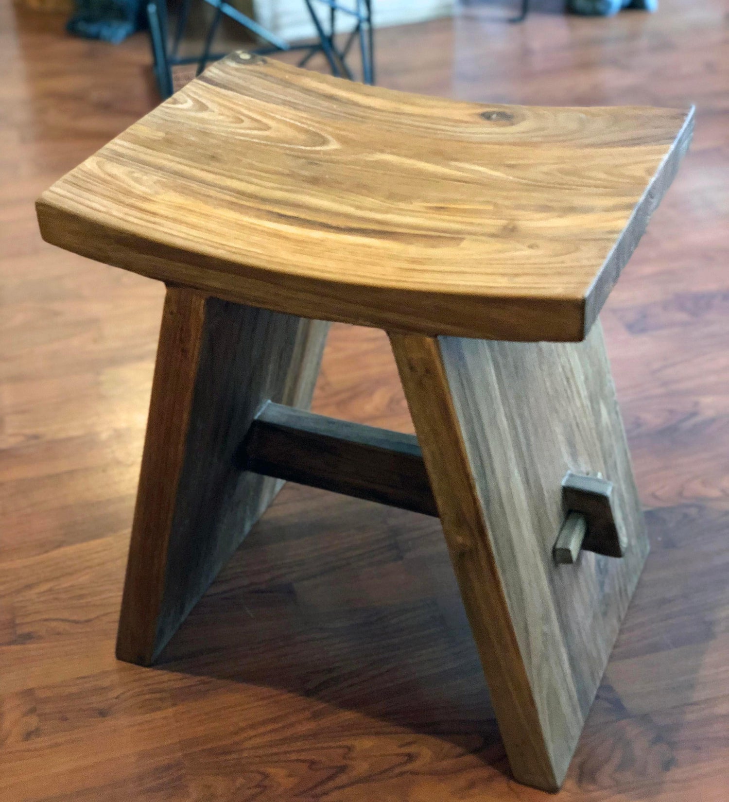 Teak Zen Stool, Reclaimed Teak Wood - Impact Imports