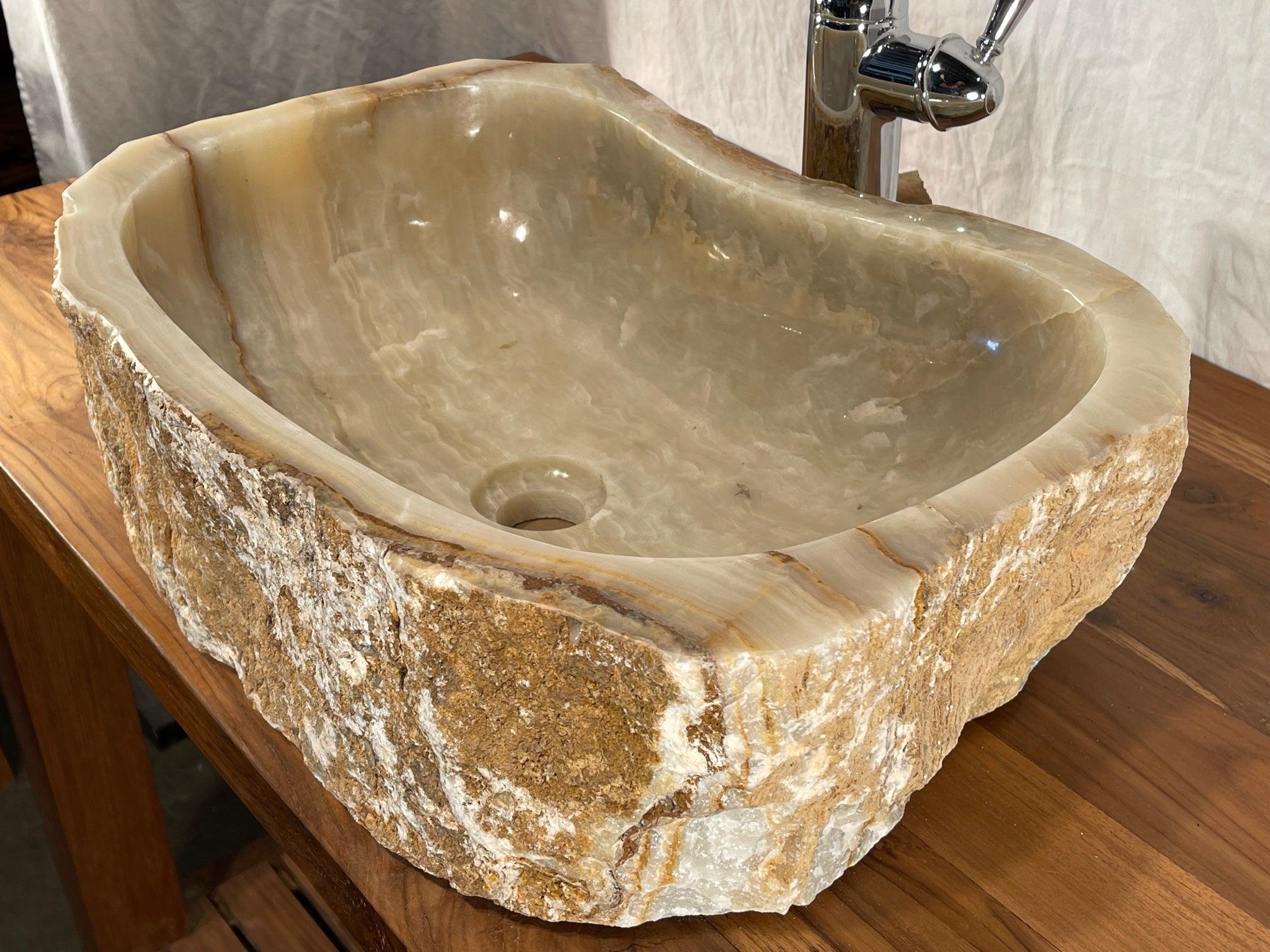 Onyx Vessel Sink with Natural Exterior from Impact Imports Boise ID