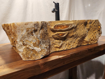 Unique Onyx Natural Stone Vessel Sink, UO2 - Impact Imports